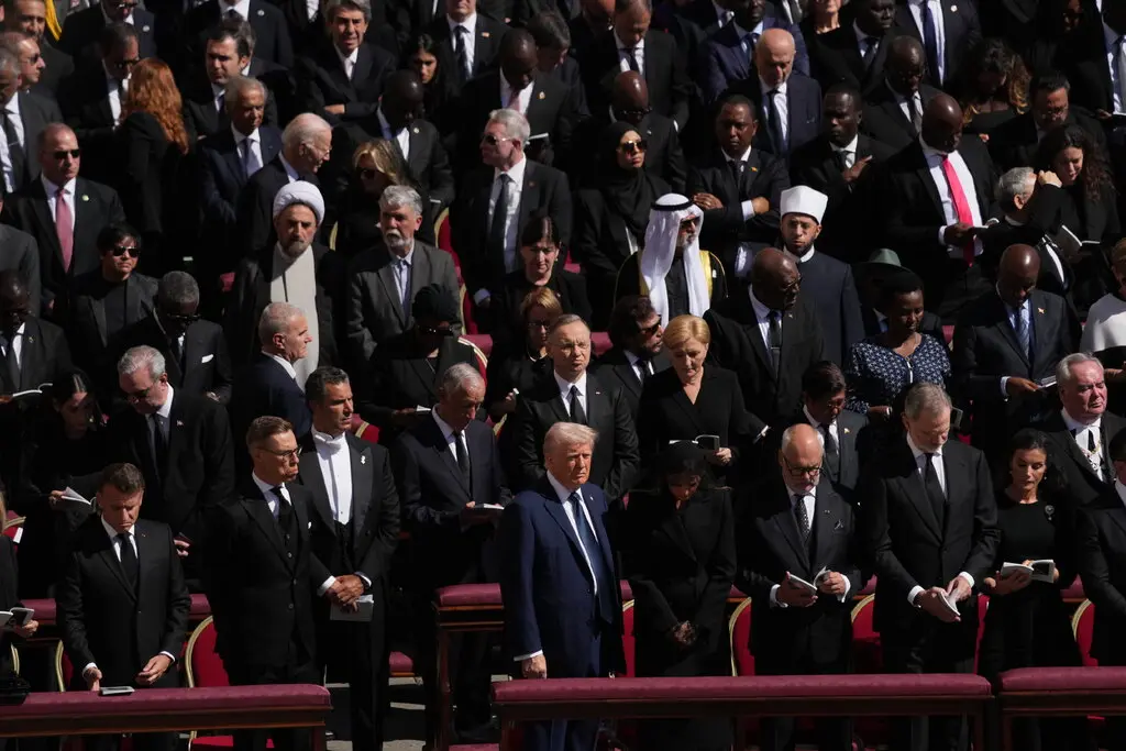 Mr. Trump was seated among foreign leaders for Pope Francis’ funeral on Saturday.
