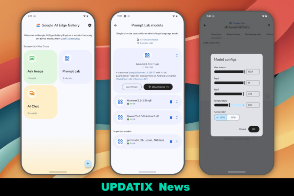 Google AI model local app